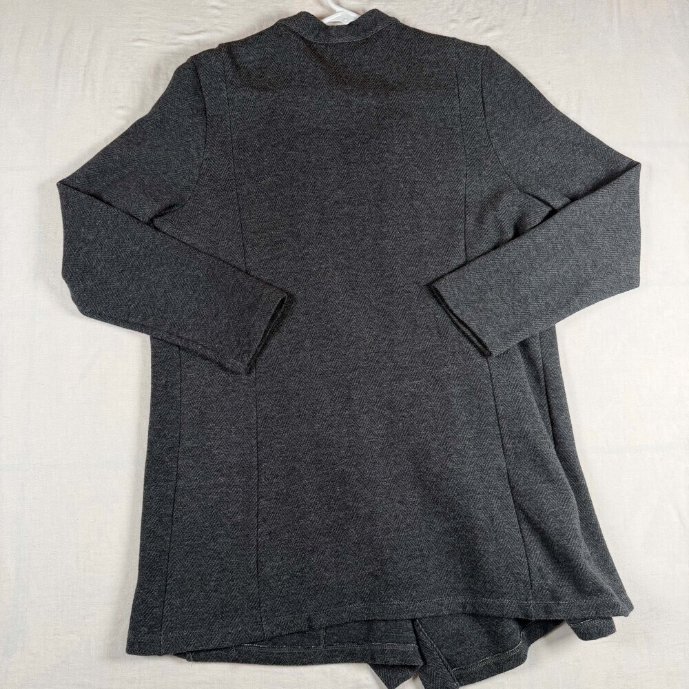 Banana Republic Charcoal Gray Drape Front Coatigan Sweater Jacket Waterfall Card - Picture 6 of 6